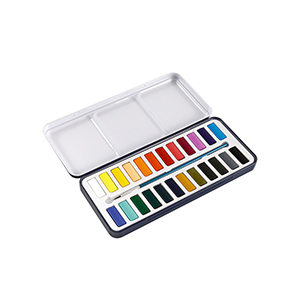 24 Colors Solid Watercolor